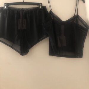 Savage X Fenty Logo - Trim Mesh Sleepwear Set Size L, New With Tag